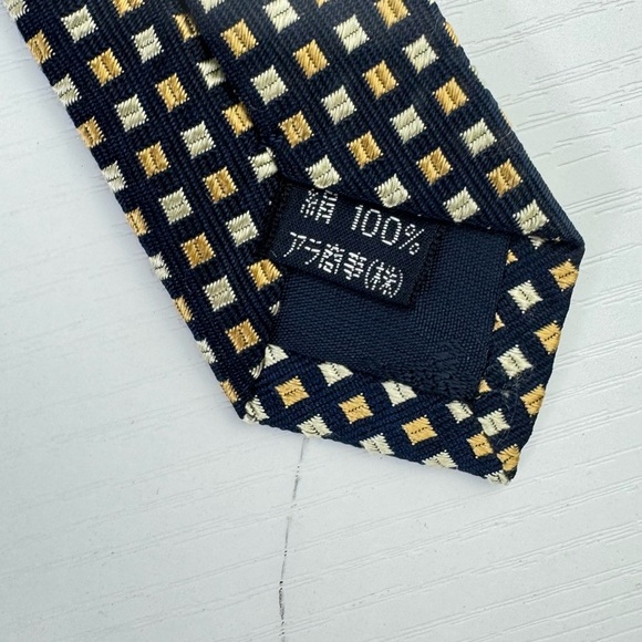 Vintage Burberry’s Checkered 100% Silk Tie Men’s - Picture 4 of 6